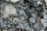 Las Choyas Coconut Geode Half with Calcite & Quartz - Mexico #165580-1